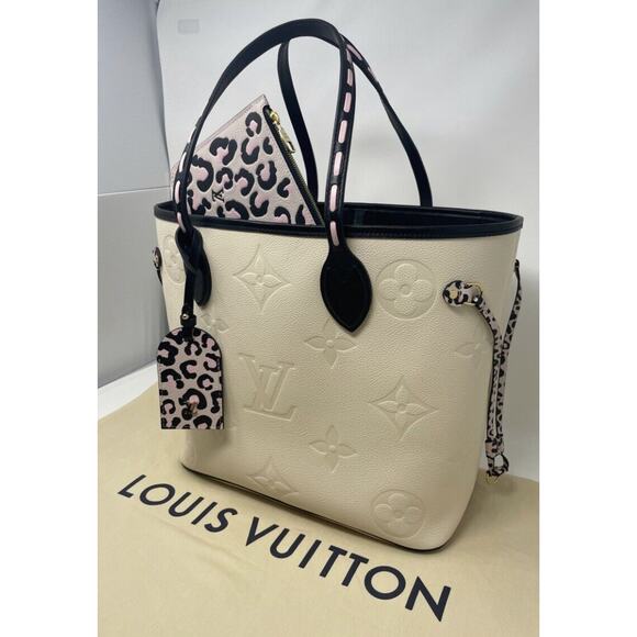 Louis Vuitton Neverfull Tote MM Ivory Leather - Picture 6 of 14